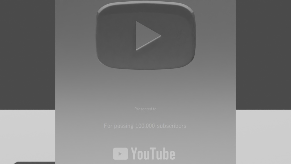 YouTube Silver Award YouTube銀の盾 | 3D Model