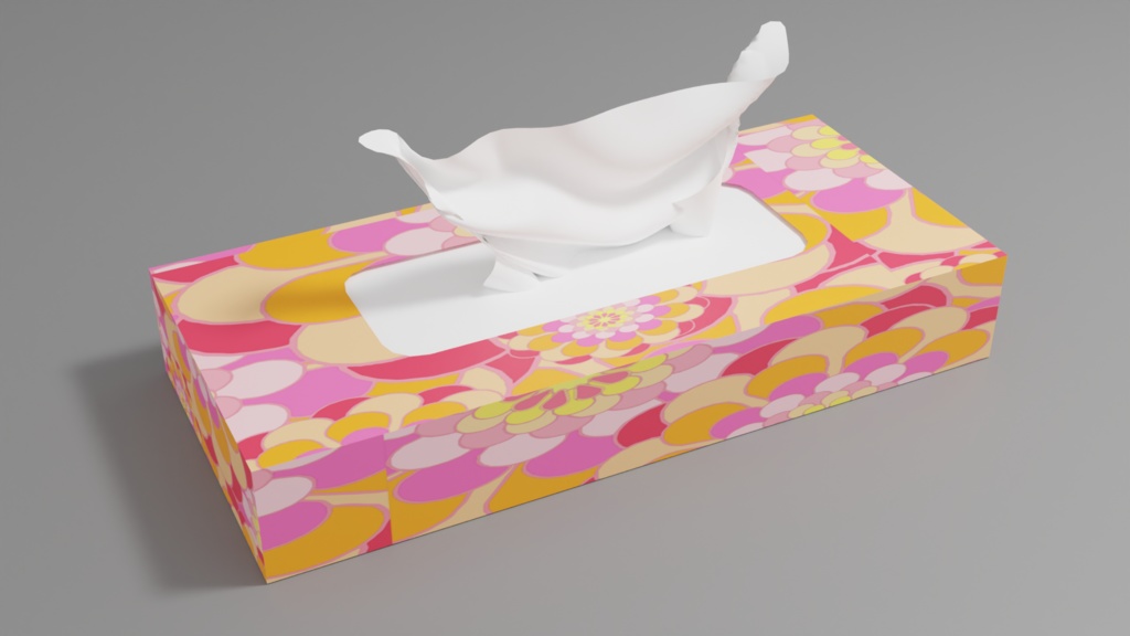 ティッシュの3Dモデル