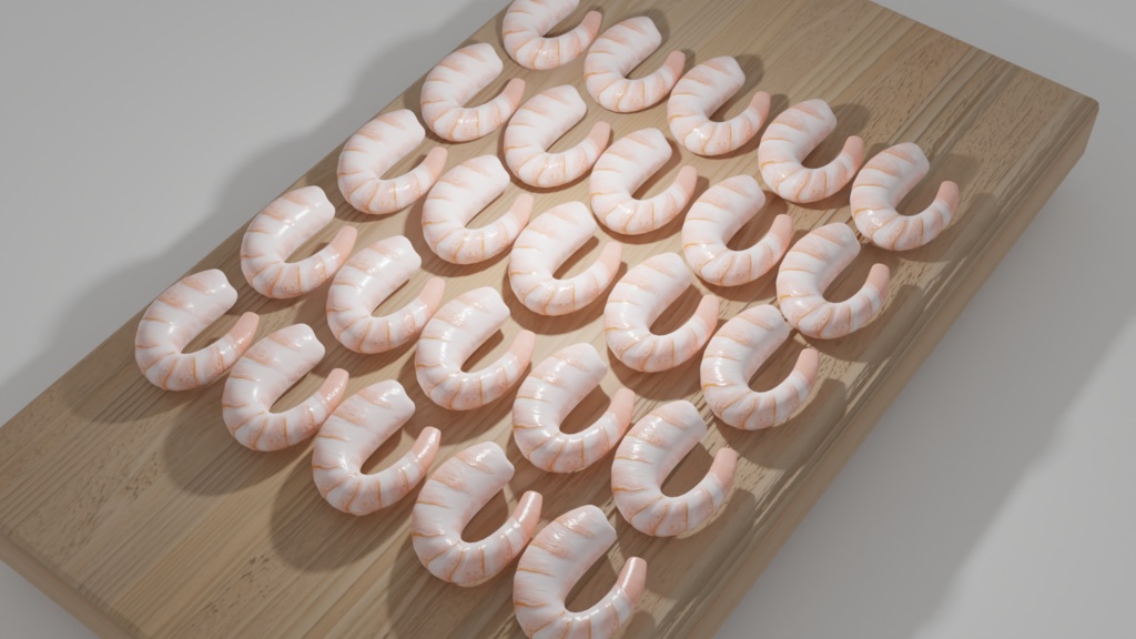 shrimp むきエビ | 3D Model