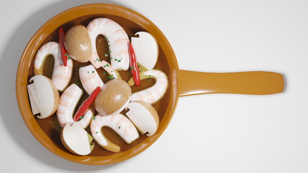 Ahijo アヒージョ | 3D Model