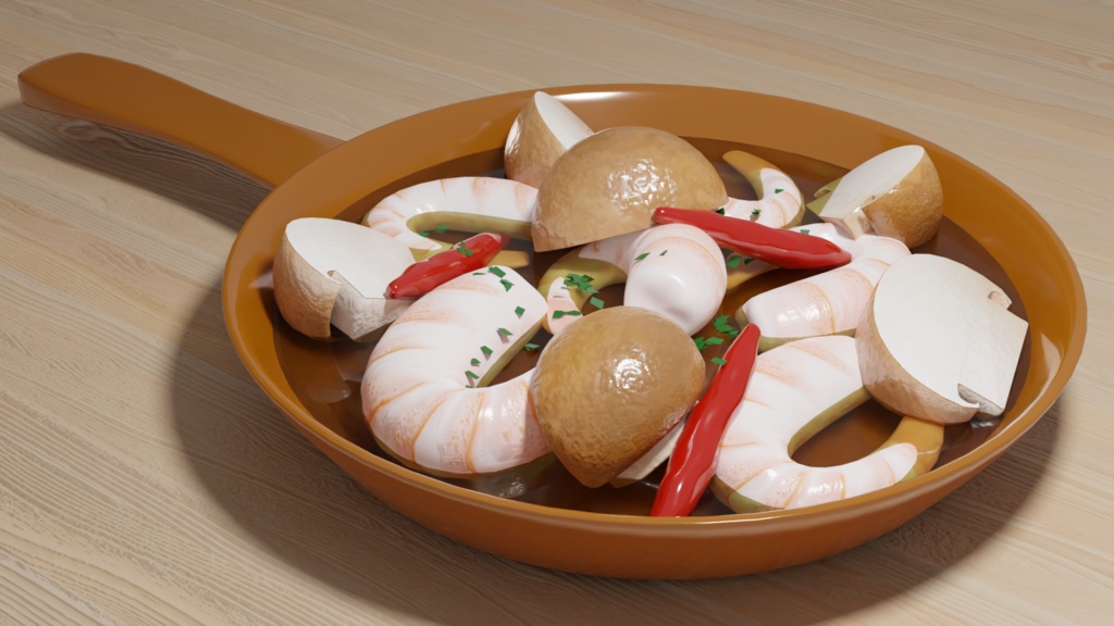 Ahijo アヒージョ | 3D Model