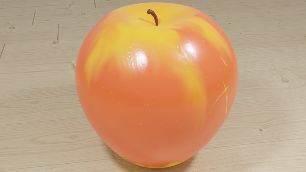 リンゴの3Dモデル