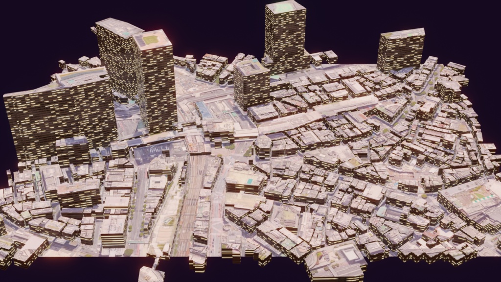 Tokyo Shibuya MAP 渋谷駅周辺マップ | 3D Model
