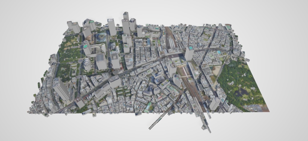 新宿駅周辺マップの3Dモデル