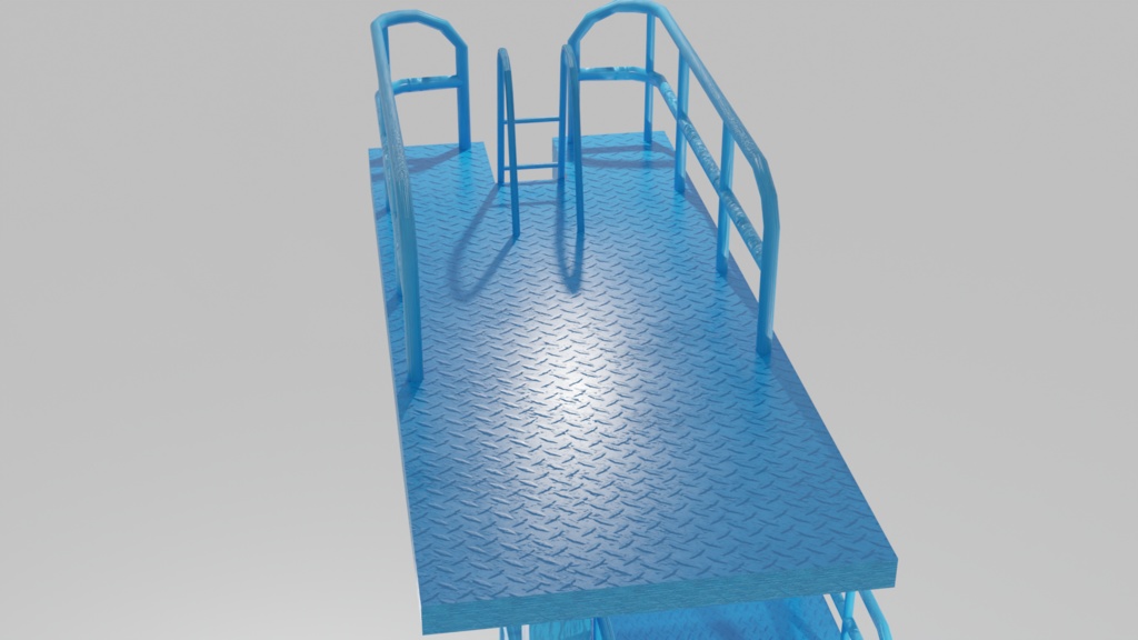 Pool diving board プールの飛び込み台 | 3D Model