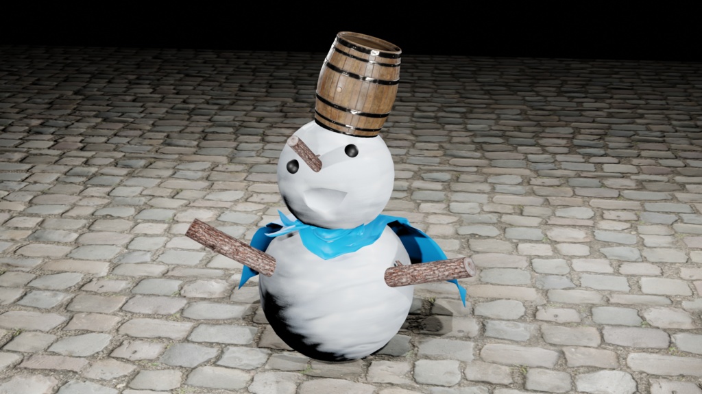 snowman 雪だるま | 3D Model