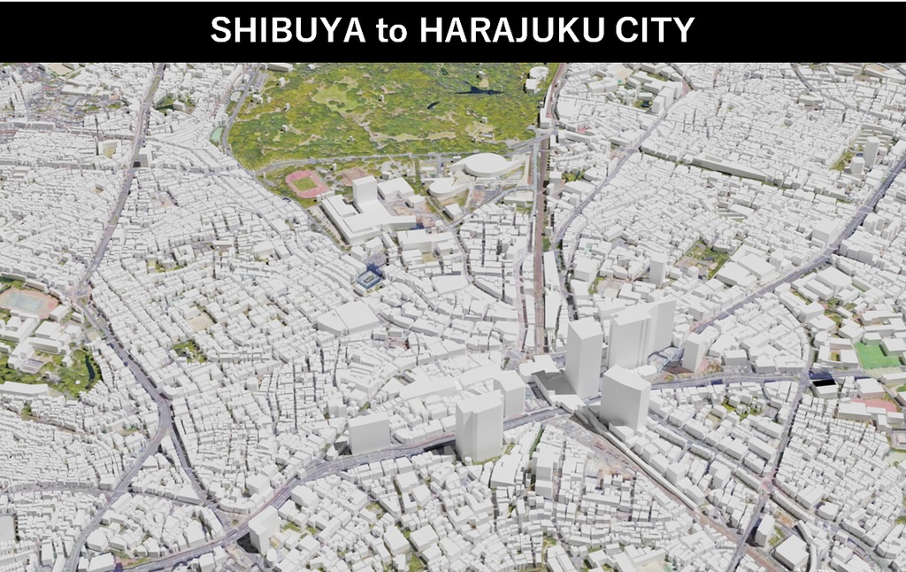 TOKYO SHIBUYA MAP 渋谷～原宿の街 広域3Dマップ | 3D Model