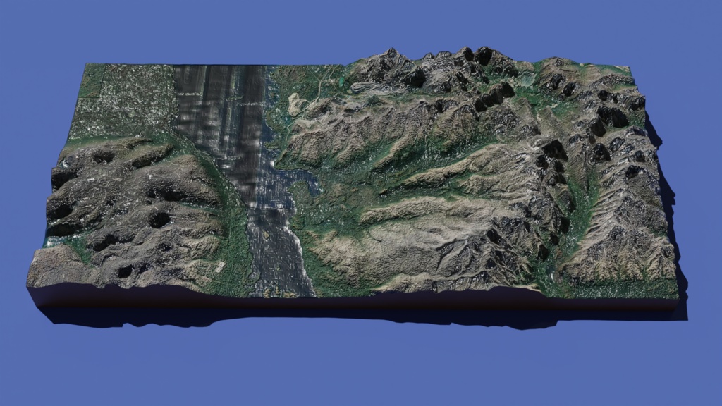 Valley and Mountain 4-piece set 渓谷・山・谷 4種類セット | 3D Model