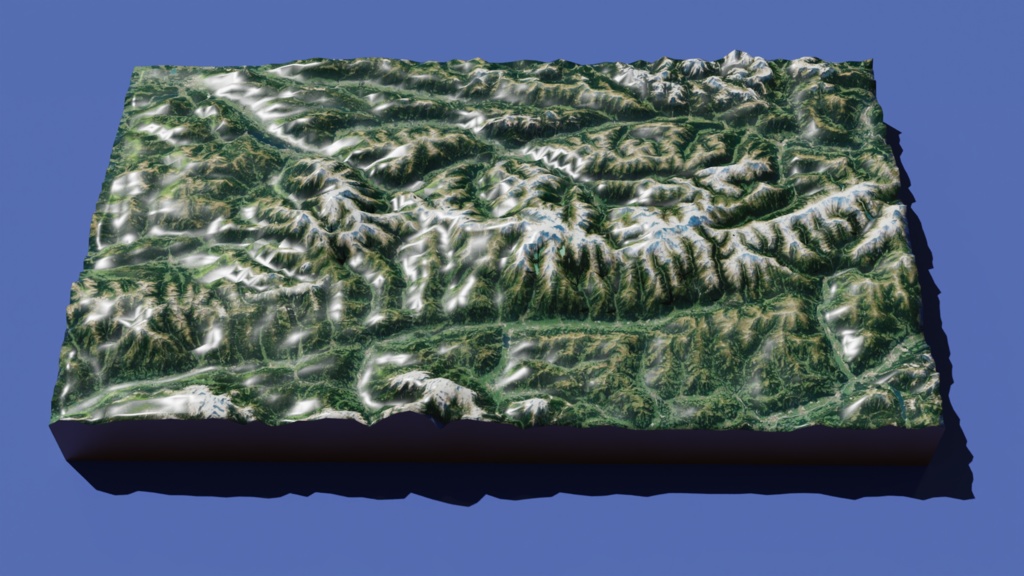 Valley and Mountain 4-piece set 渓谷・山・谷 4種類セット | 3D Model