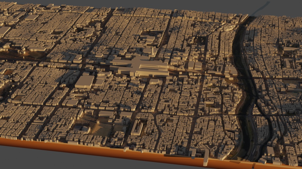 Kyoto MAP 京都駅周辺の広域3Dマップ | 3D Model