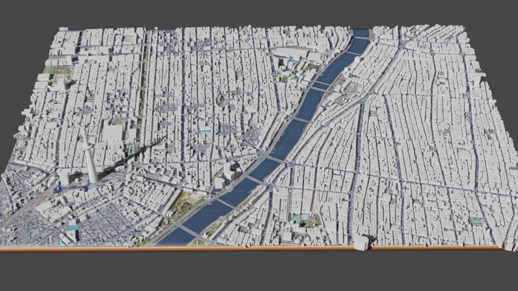 Tokyo Skytree MAP スカイツリー周辺の広域3Dモデル | 3D Model