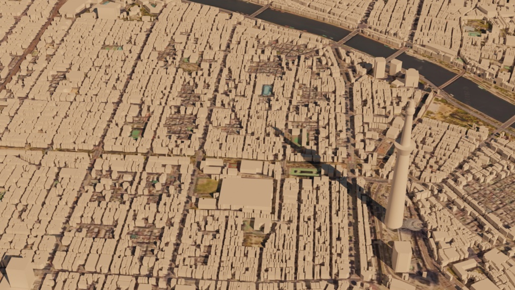 Tokyo Skytree MAP スカイツリー周辺の広域3Dモデル | 3D Model