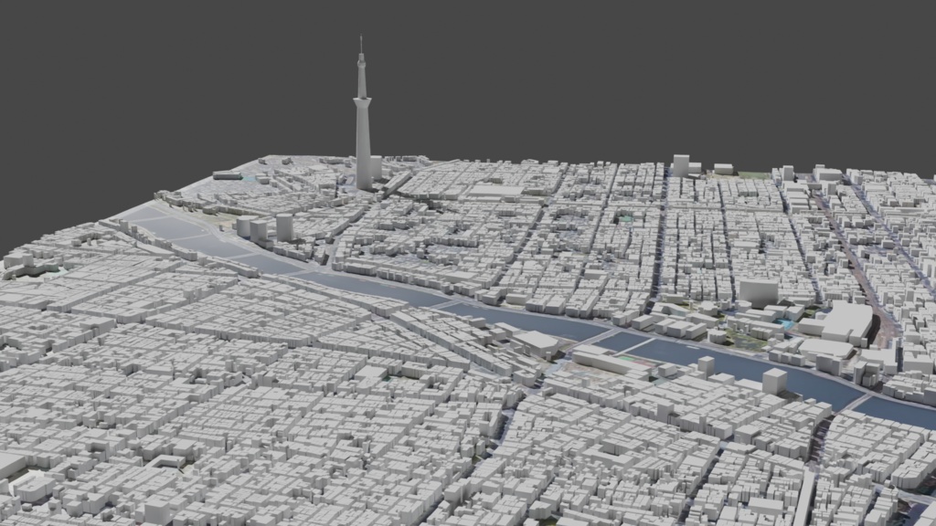 Tokyo Skytree MAP スカイツリー周辺の広域3Dモデル | 3D Model