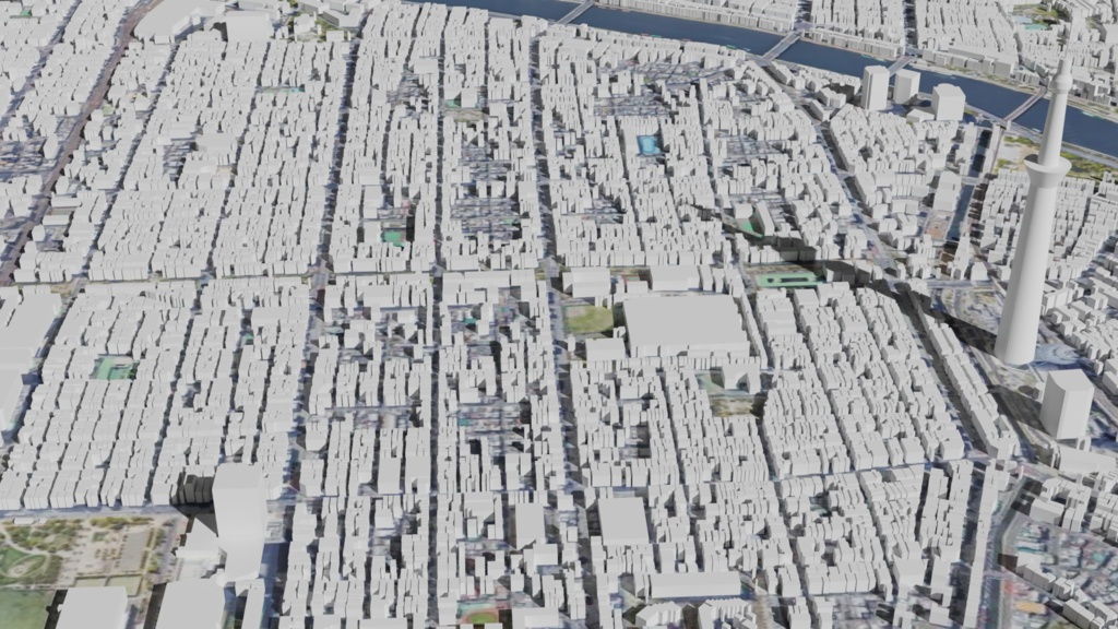 Tokyo Skytree MAP スカイツリー周辺の広域3Dモデル | 3D Model
