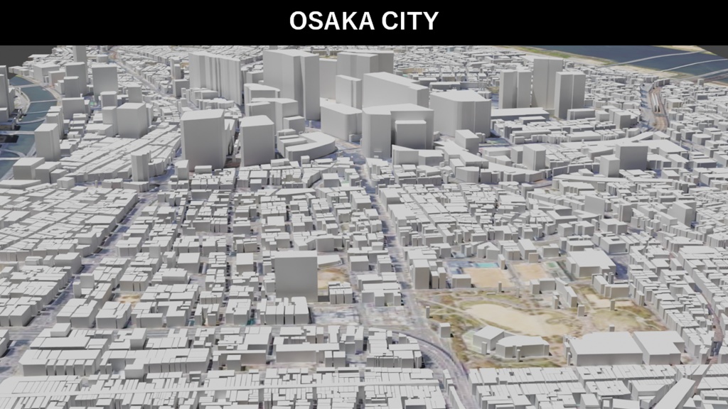 Osaka MAP 大阪駅周辺の広域3Dモデル | 3D Model