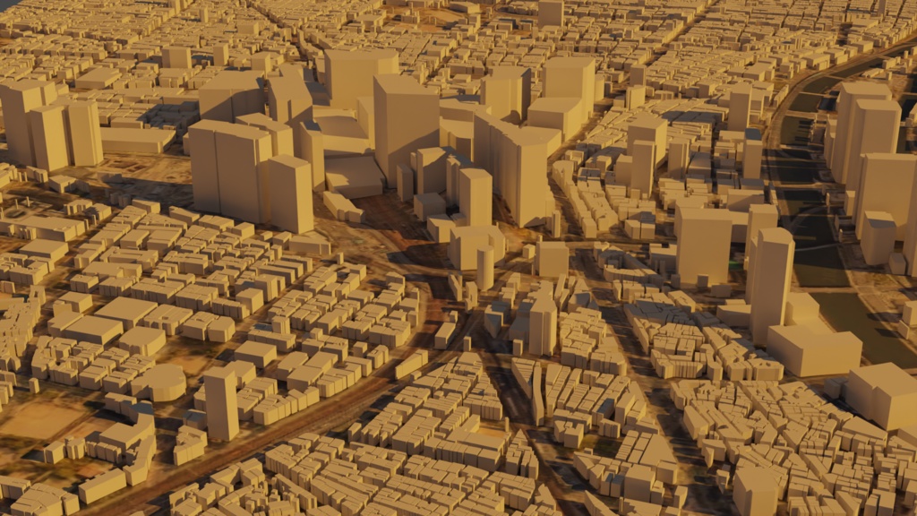 Osaka MAP 大阪駅周辺の広域3Dモデル | 3D Model