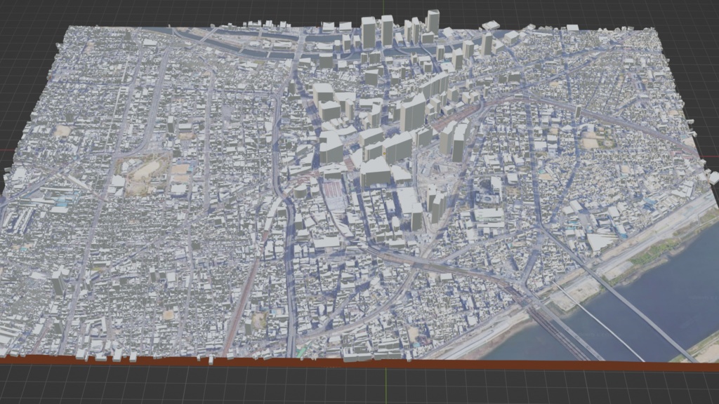 Osaka MAP 大阪駅周辺の広域3Dモデル | 3D Model