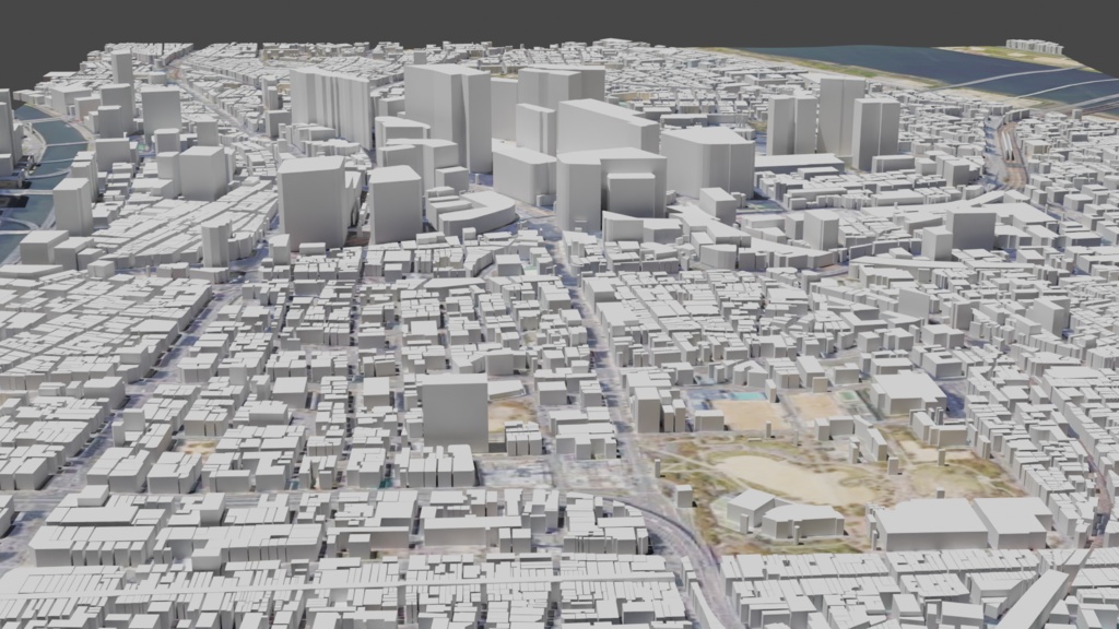 Osaka MAP 大阪駅周辺の広域3Dモデル | 3D Model