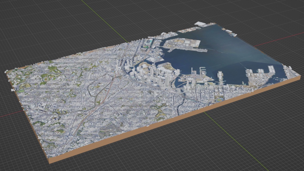 Yokohama MAP 横浜駅~みなとみらい周辺の広域3Dモデル | 3D Model