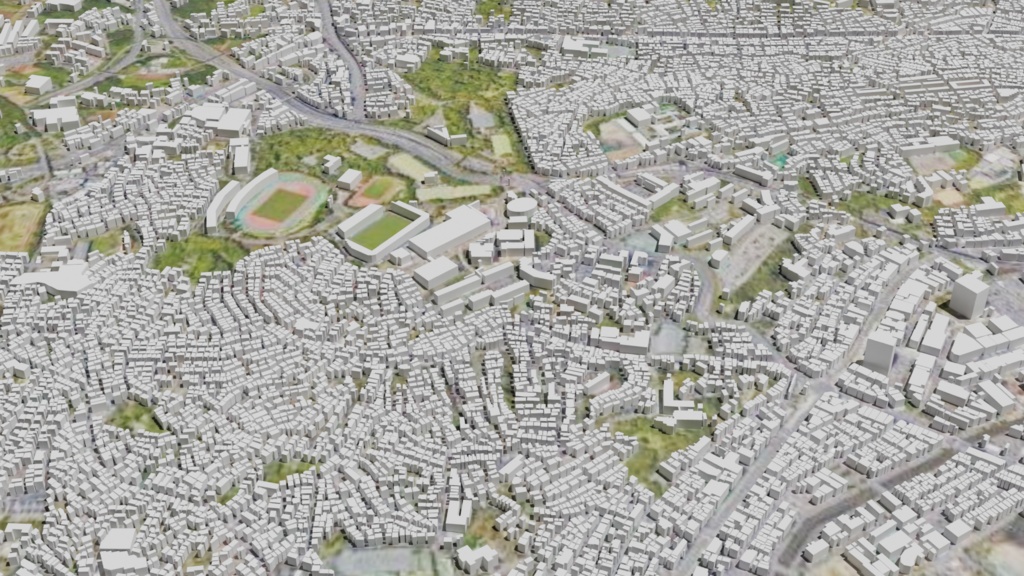 Yokohama MAP 横浜駅~みなとみらい周辺の広域3Dモデル | 3D Model