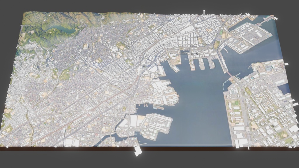 Kobe MAP 神戸駅周辺の広域3Dモデル | 3D Model