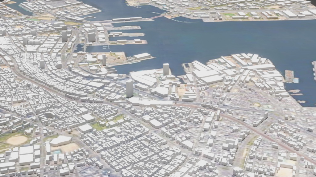 Kobe MAP 神戸駅周辺の広域3Dモデル | 3D Model