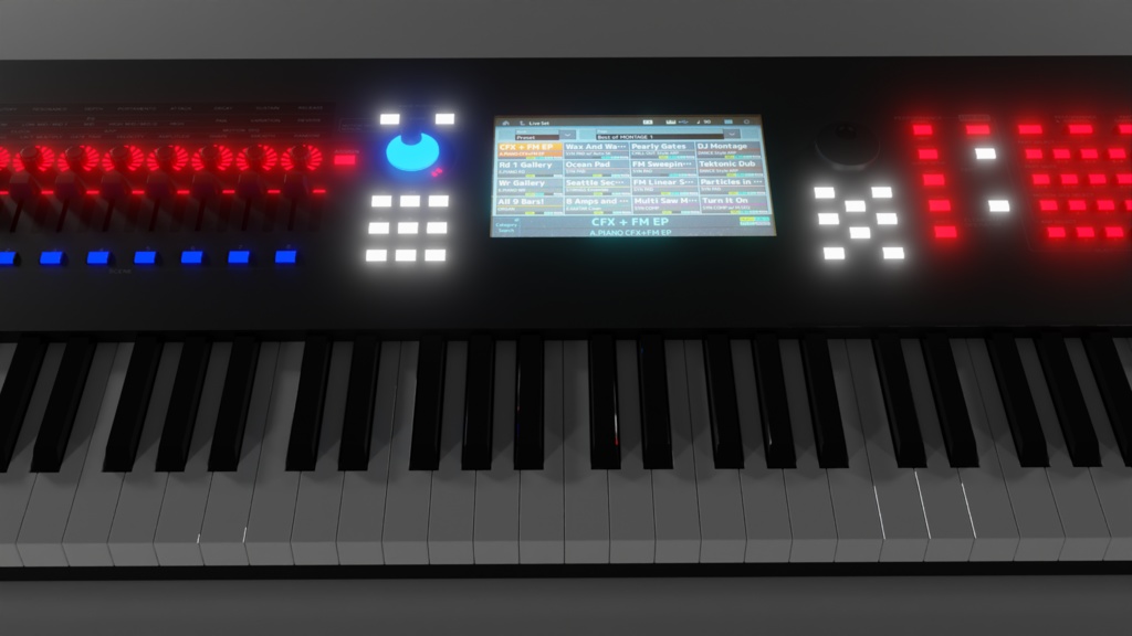 DJ Mixer synthesizer DJミキサー・シンセサイザー・鍵盤楽器 | 3D Model