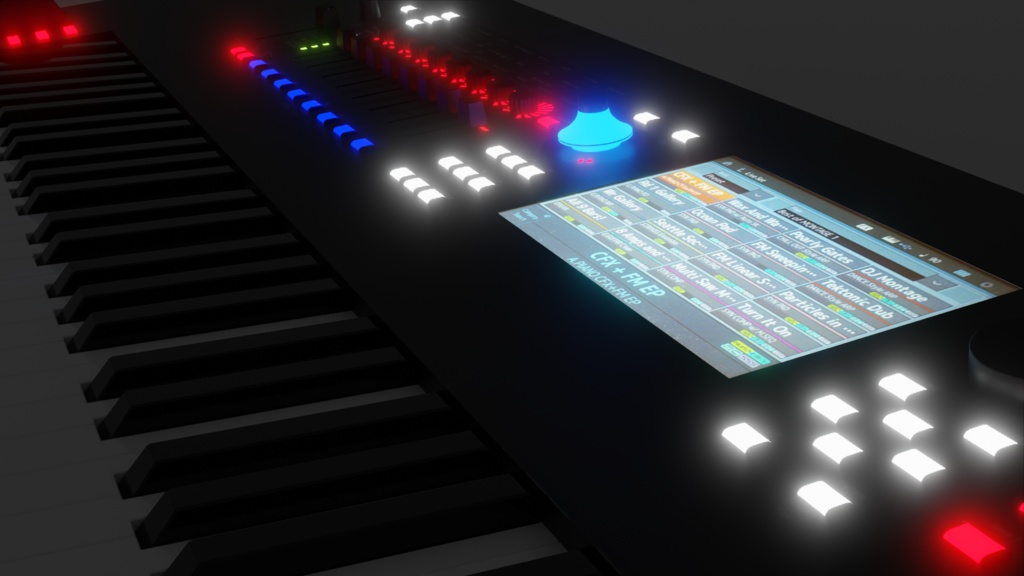 DJ Mixer synthesizer DJミキサー・シンセサイザー・鍵盤楽器 | 3D Model