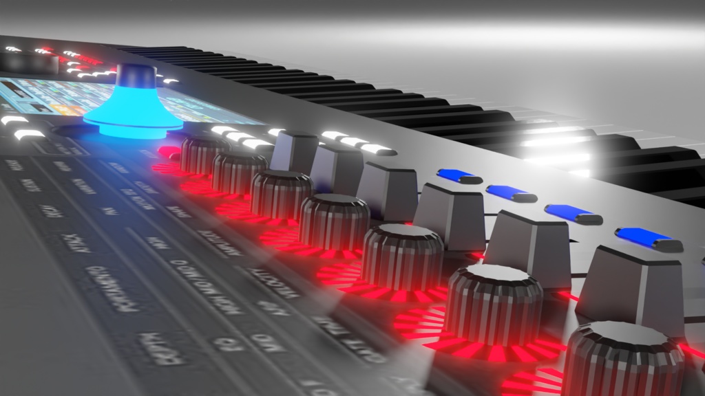 DJ Mixer synthesizer DJミキサー・シンセサイザー・鍵盤楽器 | 3D Model