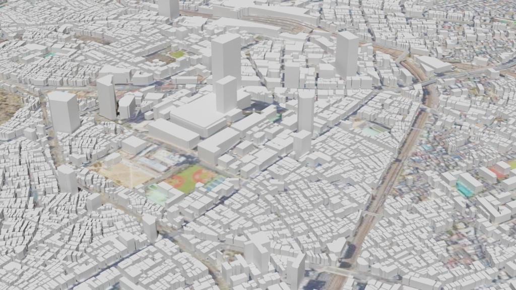 TOKYO Ikebukuro MAP 池袋駅周辺の3Dマップ・都市 | 3D Model