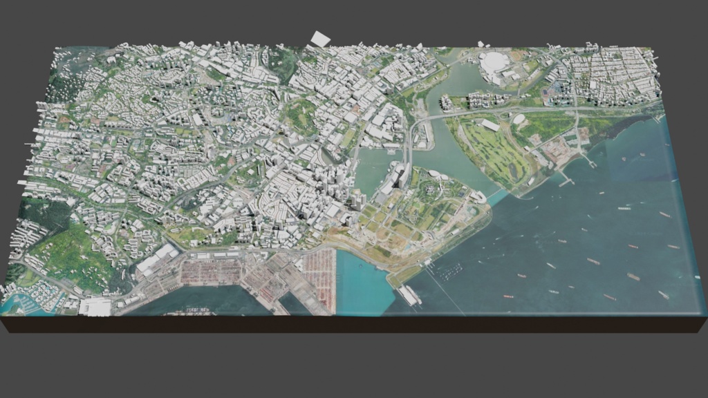 Singapore MAP シンガポールの3Dマップ・都市 | 3D Model