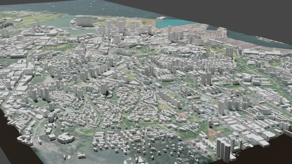 Singapore MAP シンガポールの3Dマップ・都市 | 3D Model