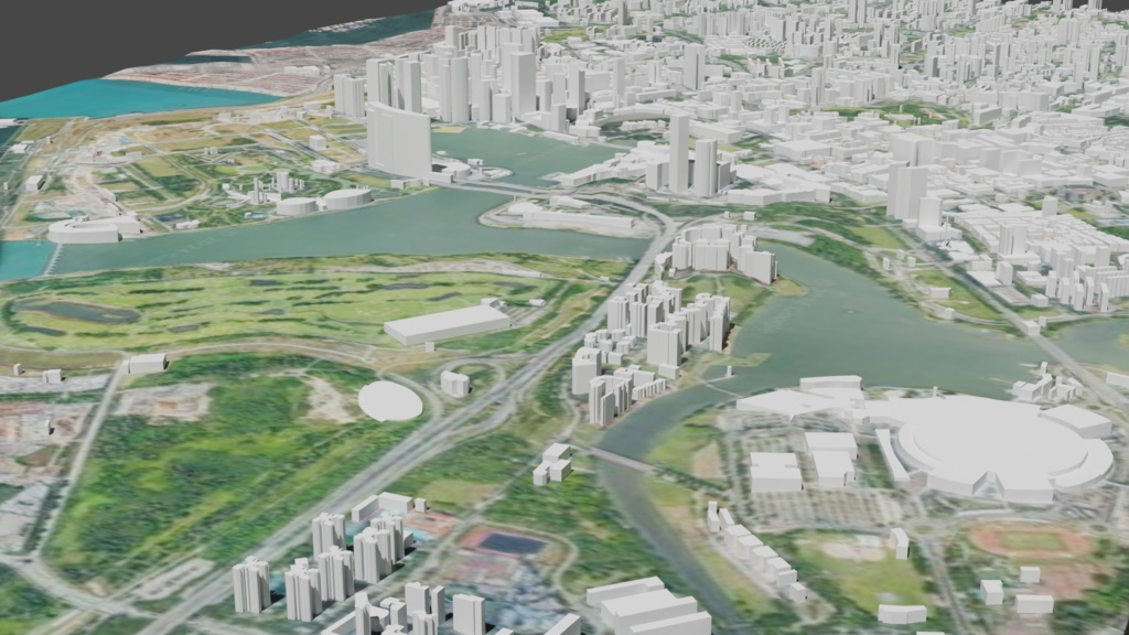 Singapore MAP シンガポールの3Dマップ・都市 | 3D Model