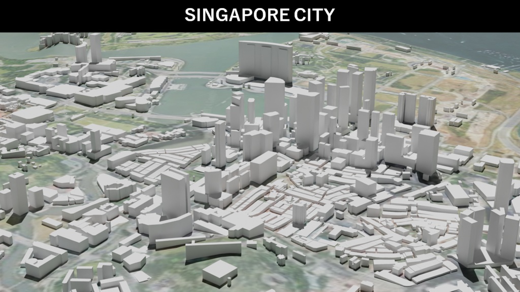 Singapore MAP シンガポールの3Dマップ・都市 | 3D Model