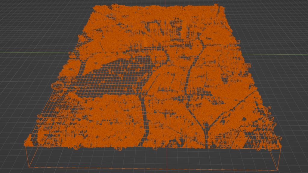 Shinjuku Wireframe Maps 新宿駅周辺のワイヤーフレームマップ | 3D Model