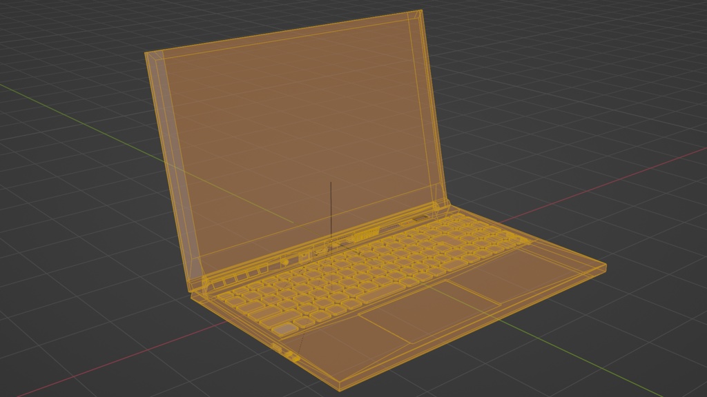 wooden laptop 木製のノートPC | 3D Model