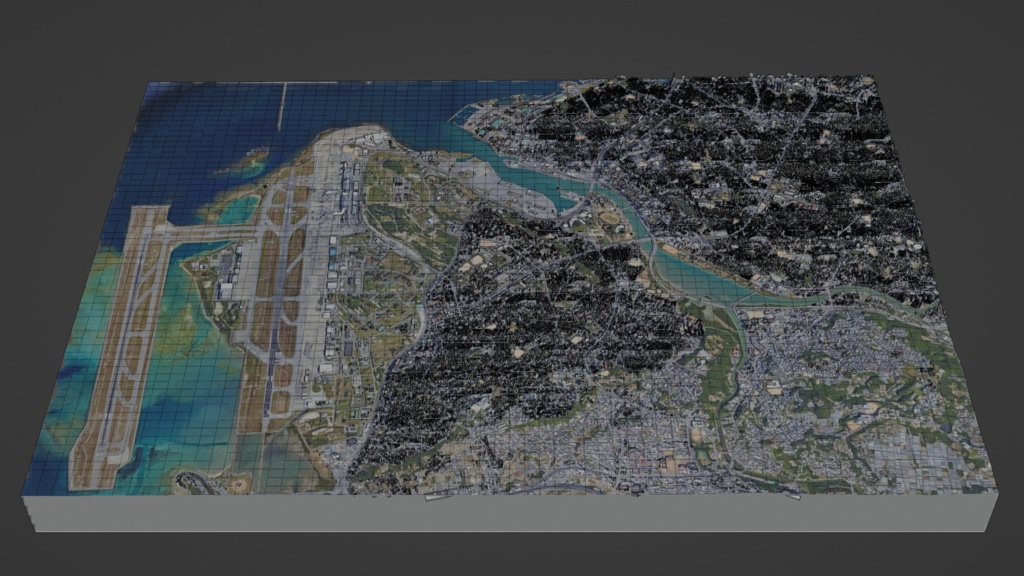 Okinawa MAP 沖縄那覇空港周辺の広域3Dモデル | 3D Model