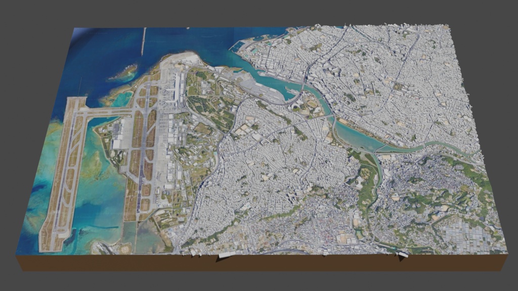 Okinawa MAP 沖縄那覇空港周辺の広域3Dモデル | 3D Model