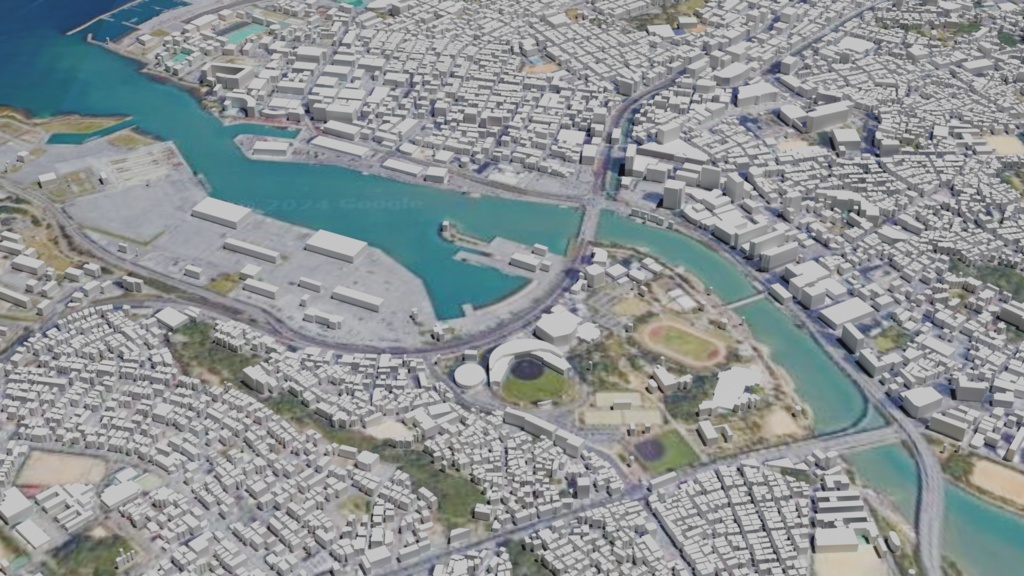 Okinawa MAP 沖縄那覇空港周辺の広域3Dモデル | 3D Model