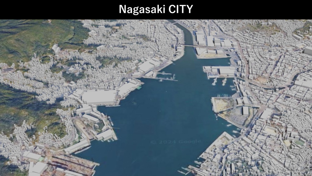 Nagasaki MAP 長崎市周辺の広域3Dモデル | 3D Model