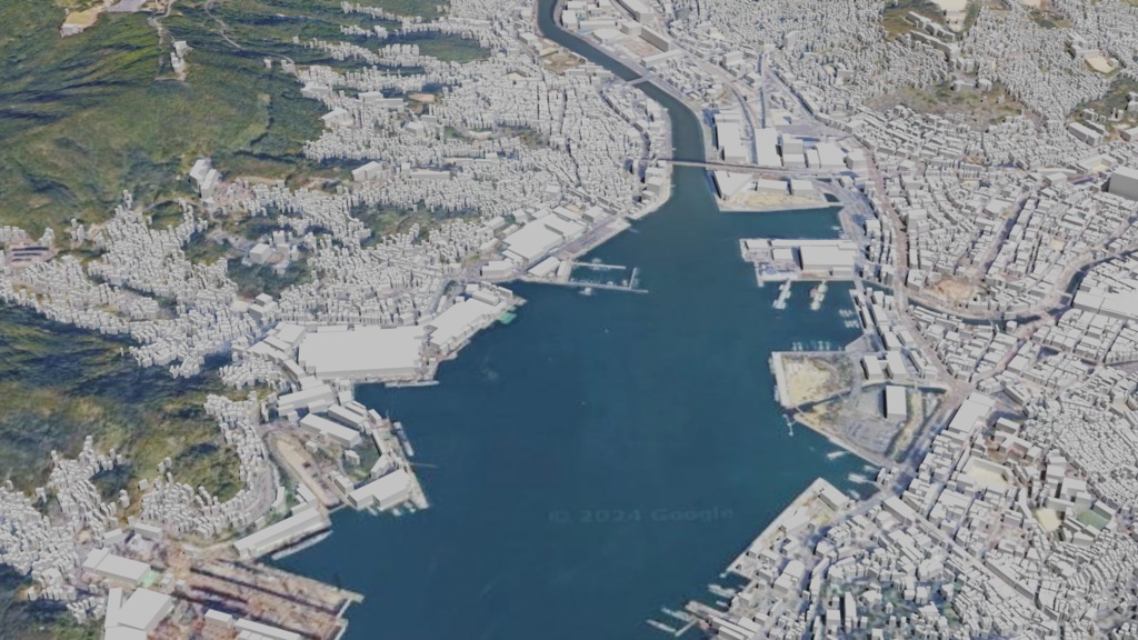 Nagasaki MAP 長崎市周辺の広域3Dモデル | 3D Model