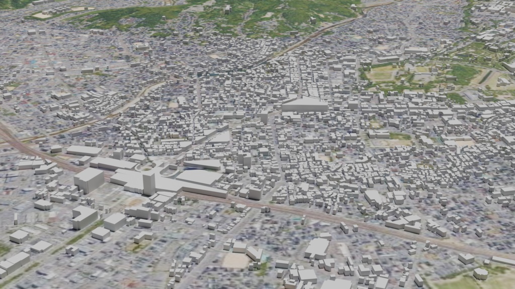 Kanazawa MAP 金沢駅~兼六園周辺の広域3Dモデル | 3D Model
