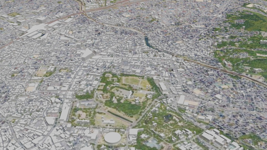 Kanazawa MAP 金沢駅~兼六園周辺の広域3Dモデル | 3D Model