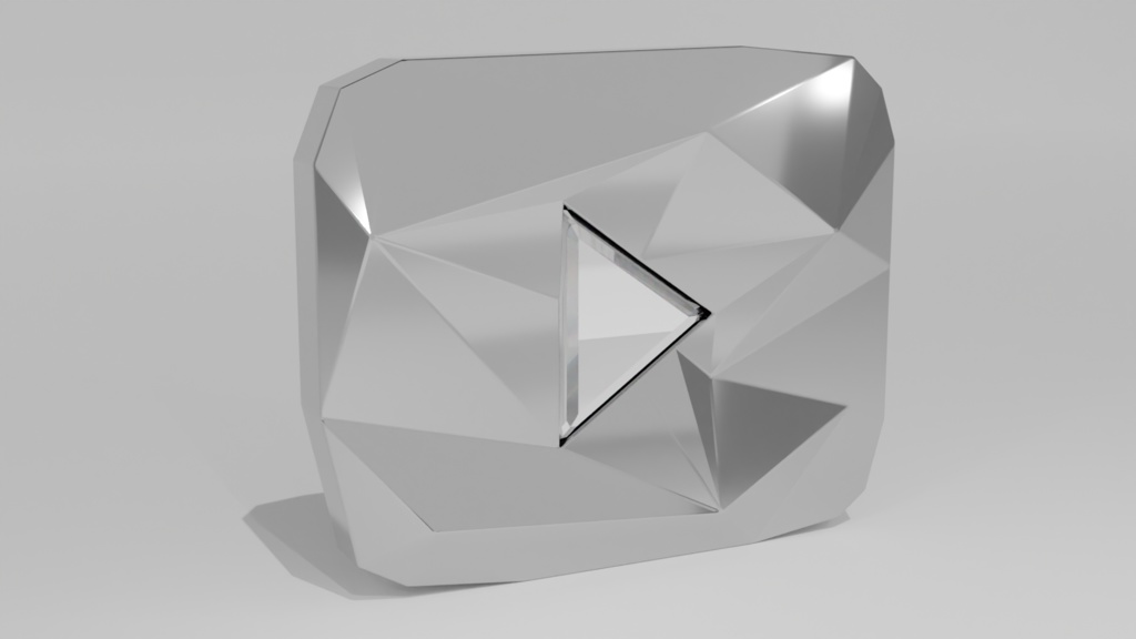 YouTubeのダイヤモンドの盾 Diamond Creator Award | 3D Model