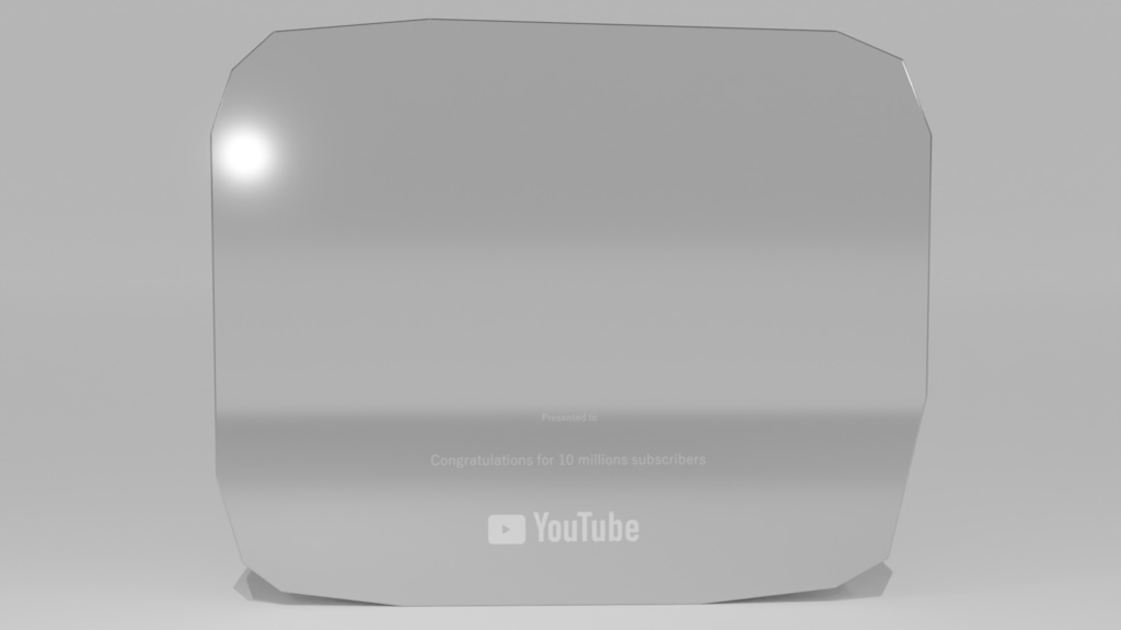 YouTubeのダイヤモンドの盾 Diamond Creator Award | 3D Model