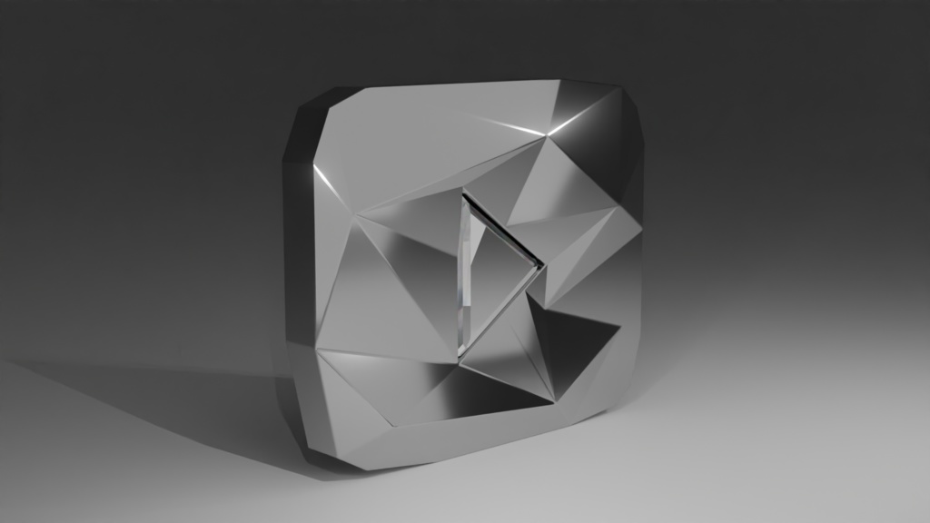 YouTubeのダイヤモンドの盾 Diamond Creator Award | 3D Model