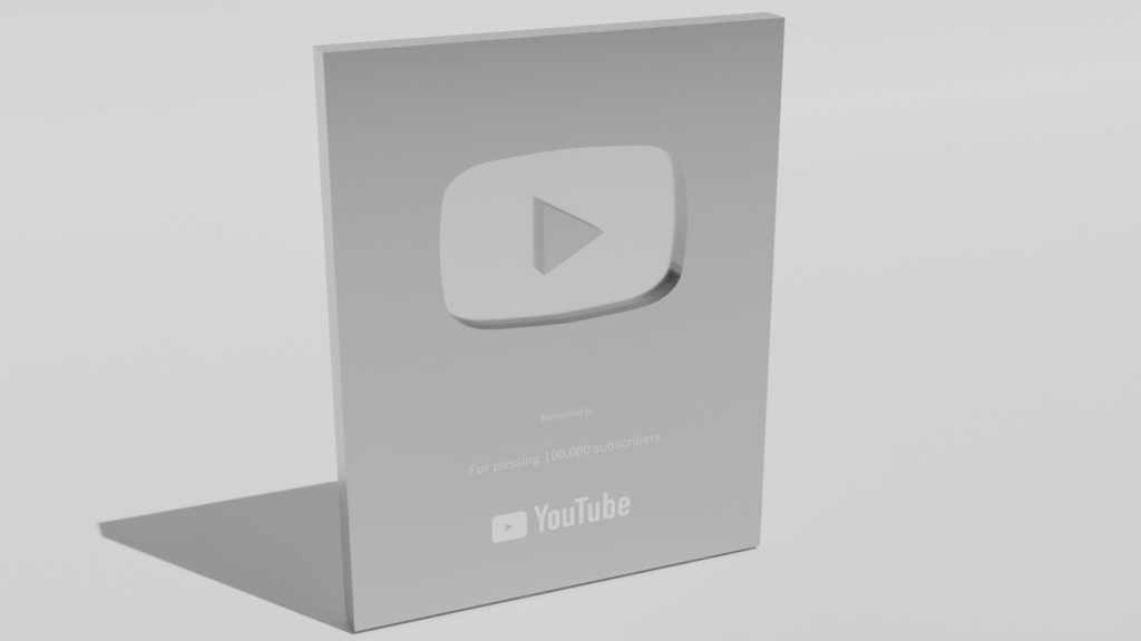YouTubeクリエイターアワード セット YouTube Creator Award Set | 3D Model