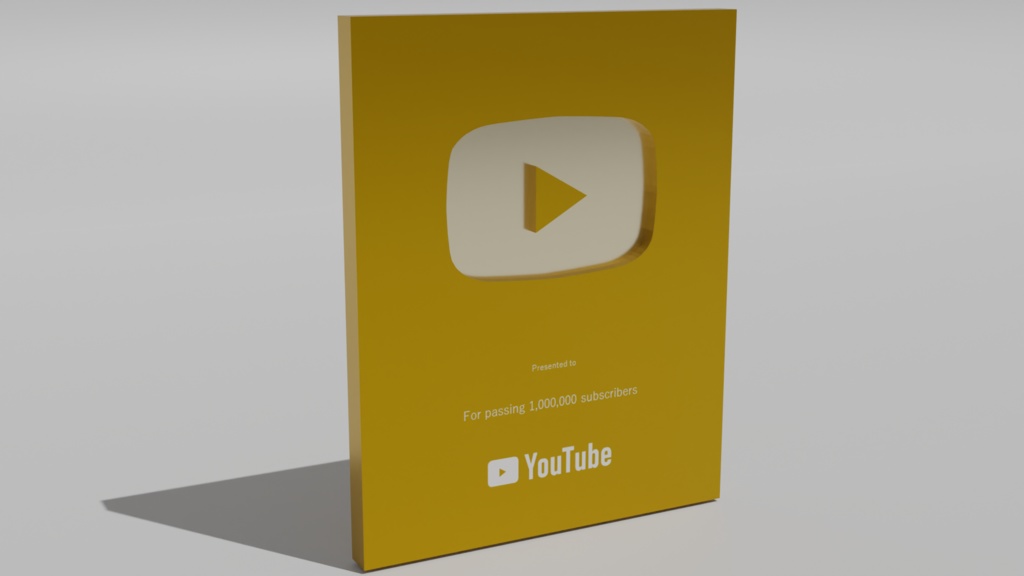 YouTubeクリエイターアワード セット YouTube Creator Award Set | 3D Model