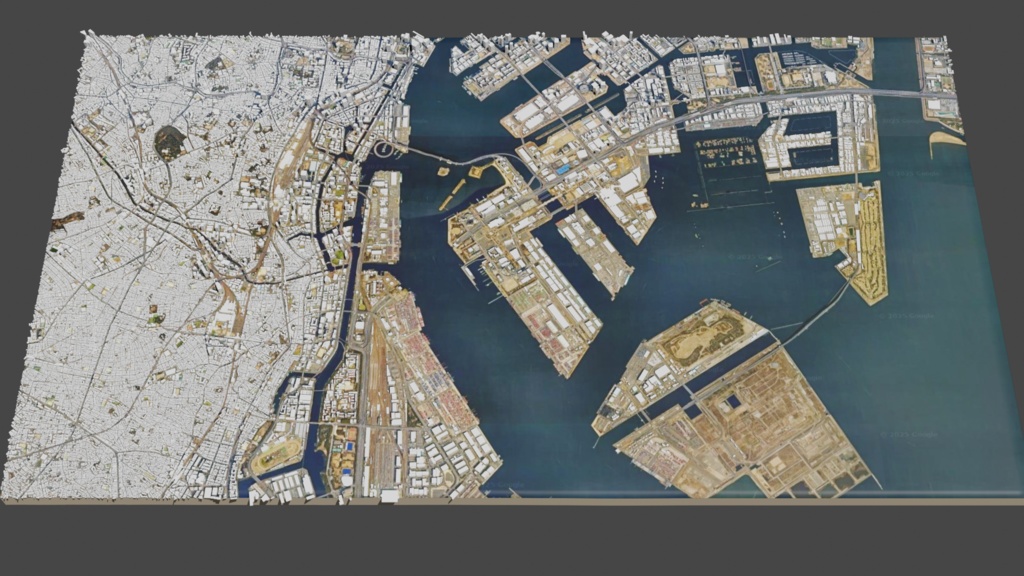 ODAIBA MAP お台場周辺 広域3Dマップ | 3D Model