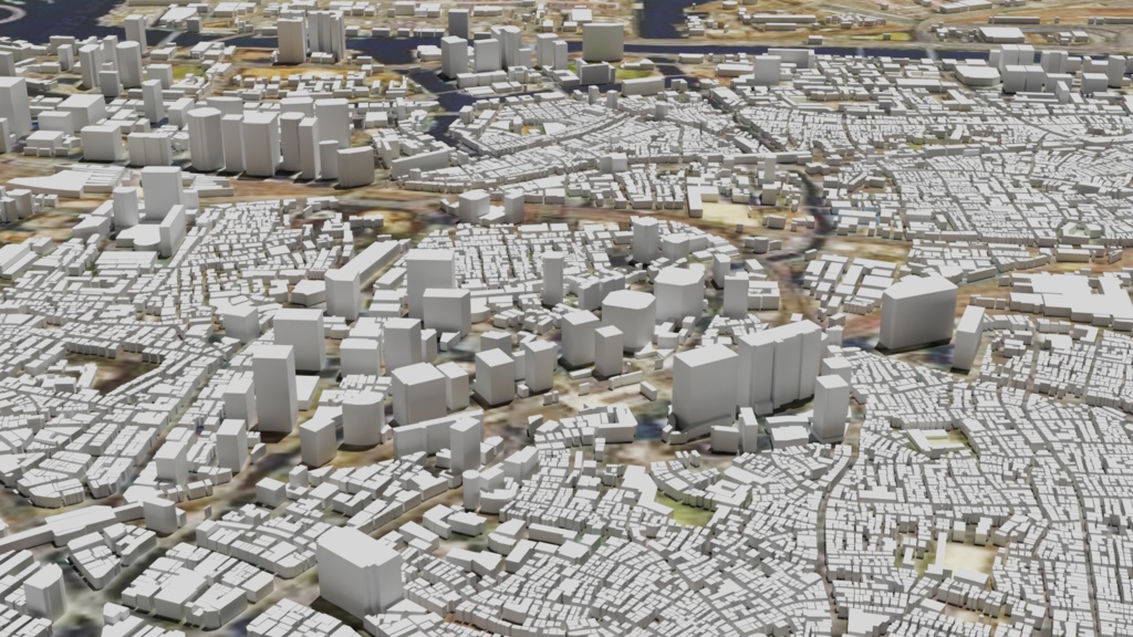 ODAIBA MAP お台場周辺 広域3Dマップ | 3D Model